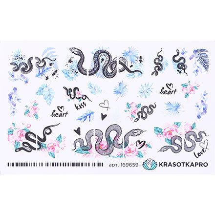 Купить Слайдер-дизайн KrasotkaPro, №169659 «Змеи и цветы»