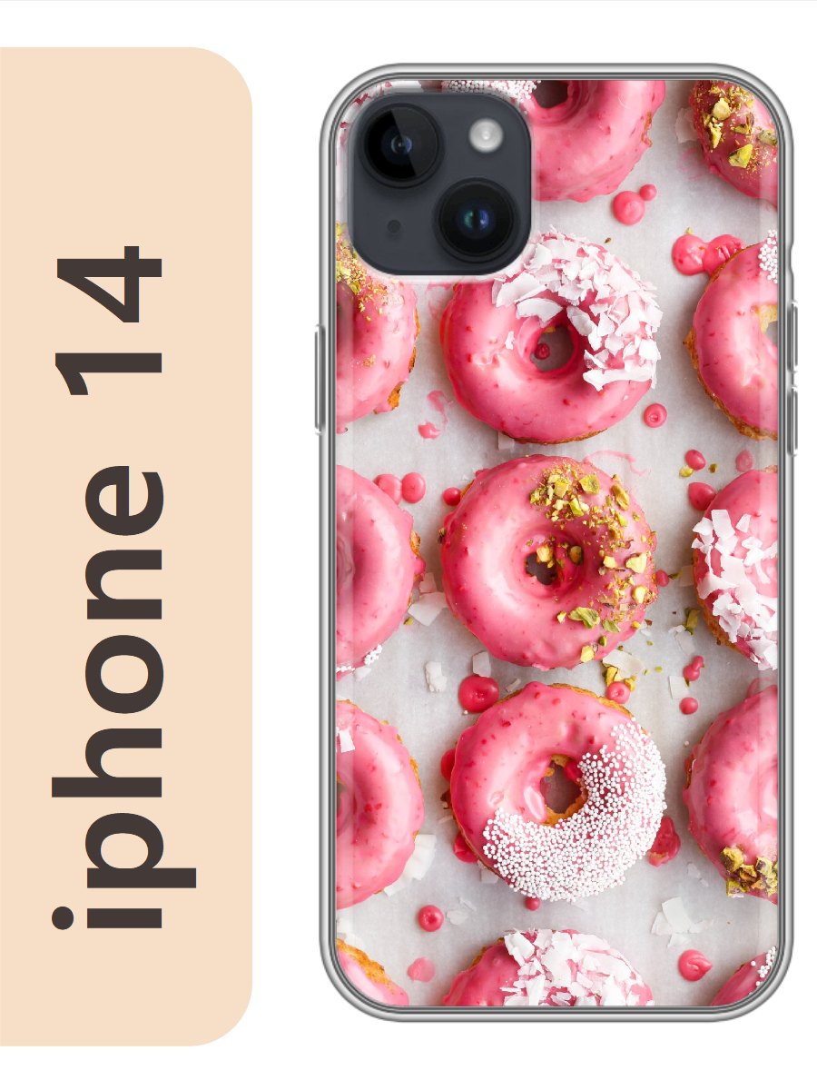 

Чехол на Apple Iphone 14 пончики 464, Прозрачный, Iph14swts