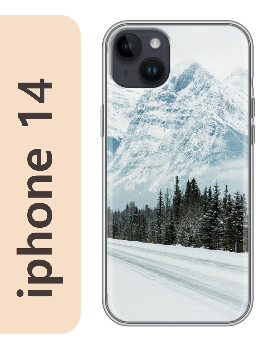 

Чехол на Apple Iphone 14 горы 456, Прозрачный, Iph14newy
