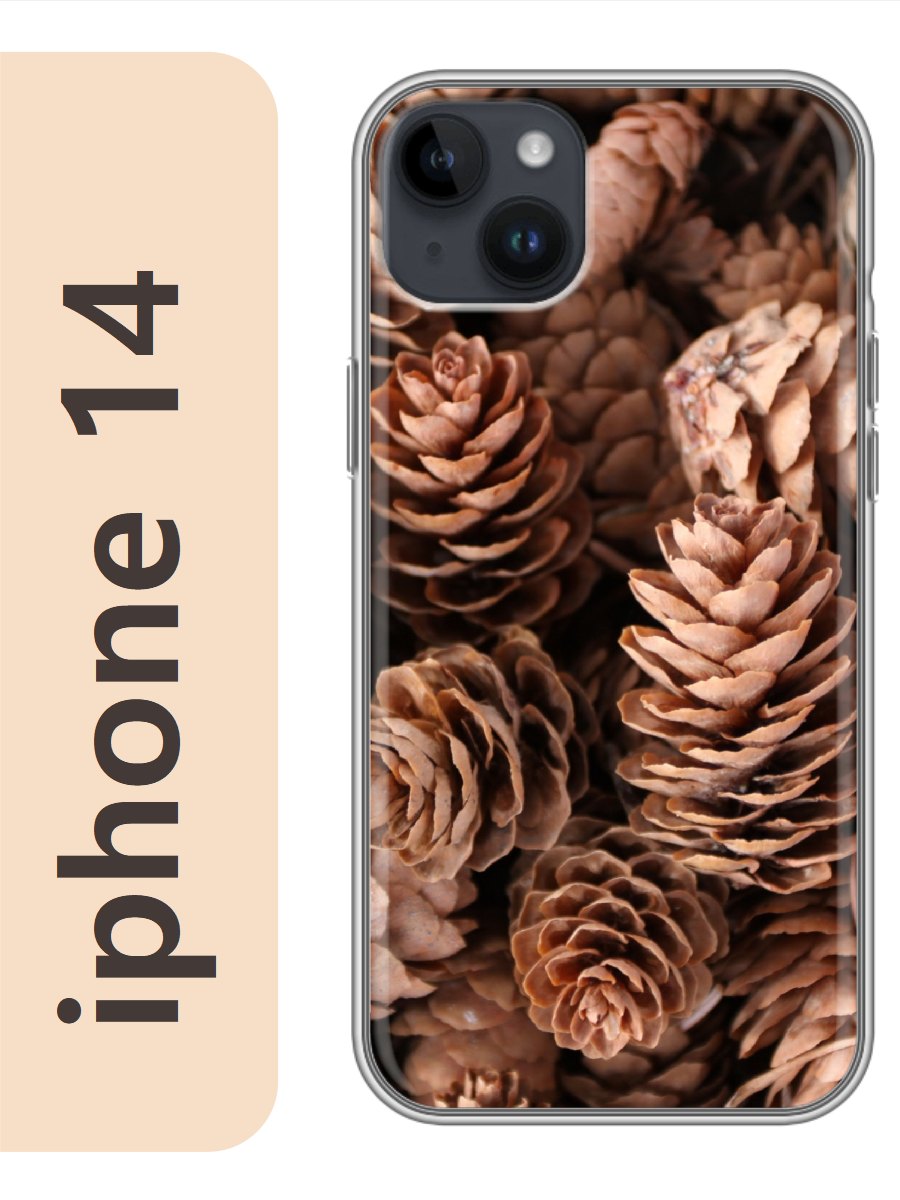 

Чехол на Apple Iphone 14 шишки 452, Прозрачный, Iph14newy