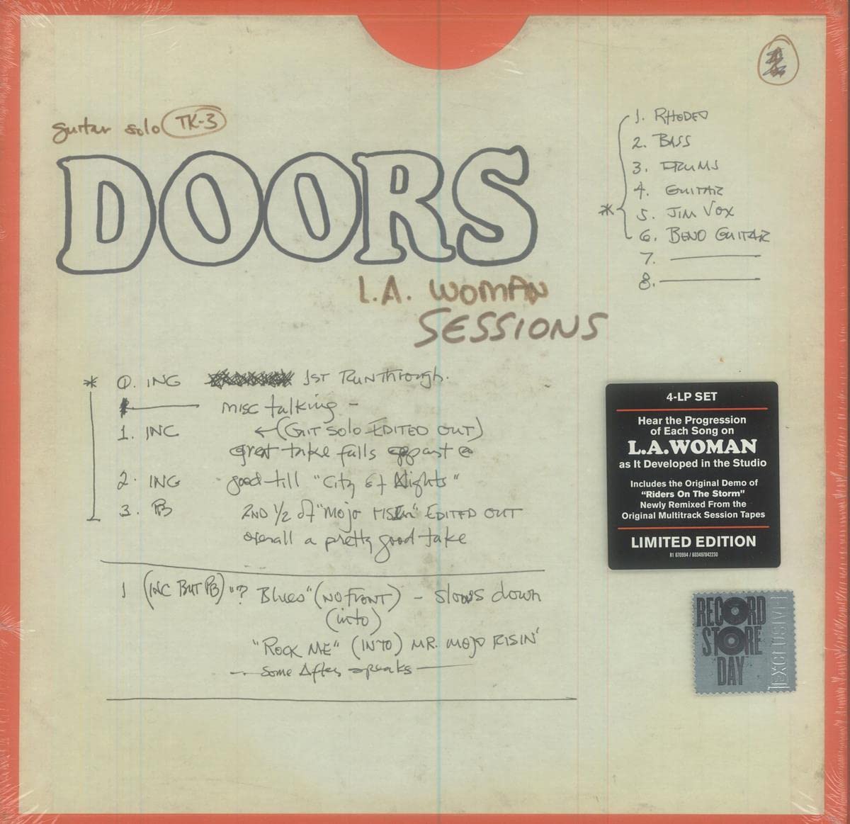 Doors La Woman Sessions (Rsd22) (4Винил)