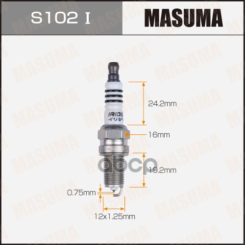 

Свеча зажигания MASUMA IRIDIUM DCPR7EIX (IKR7D)