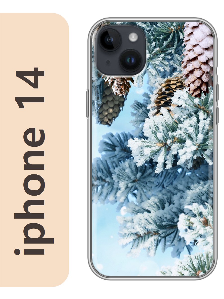 

Чехол на Apple Iphone 14 шишки 450, Прозрачный, Iph14newy