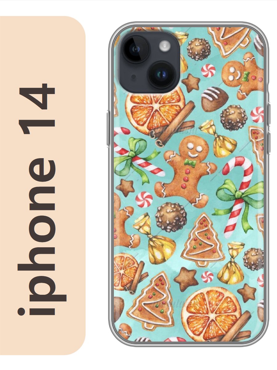 

Чехол на Apple Iphone 14 пряничный человечек 401, Iph14newy