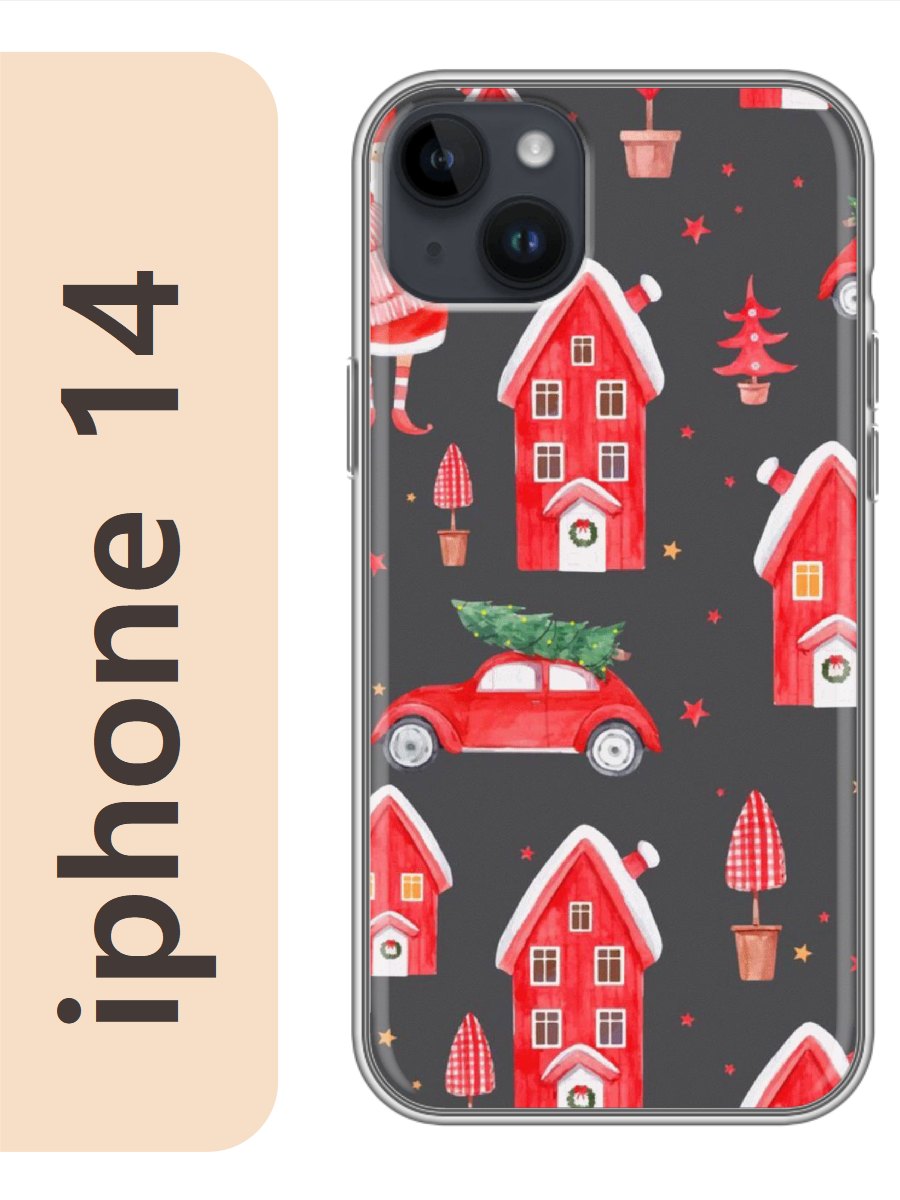 

Чехол на Apple Iphone 14 новый год фон 392, Прозрачный, Iph14newy