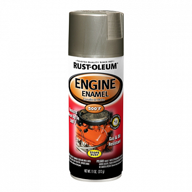 фото Эмаль термостойкая rust-oleum engine enamel 248949краска спрей до 260°с, глянцевая