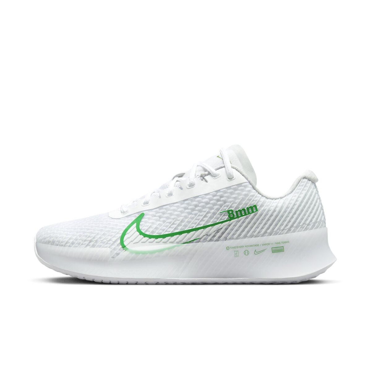 

Кроссовки унисекс Nike Air Zoom Vapor 11 белые 40 EU, Белый, Air Zoom Vapor 11
