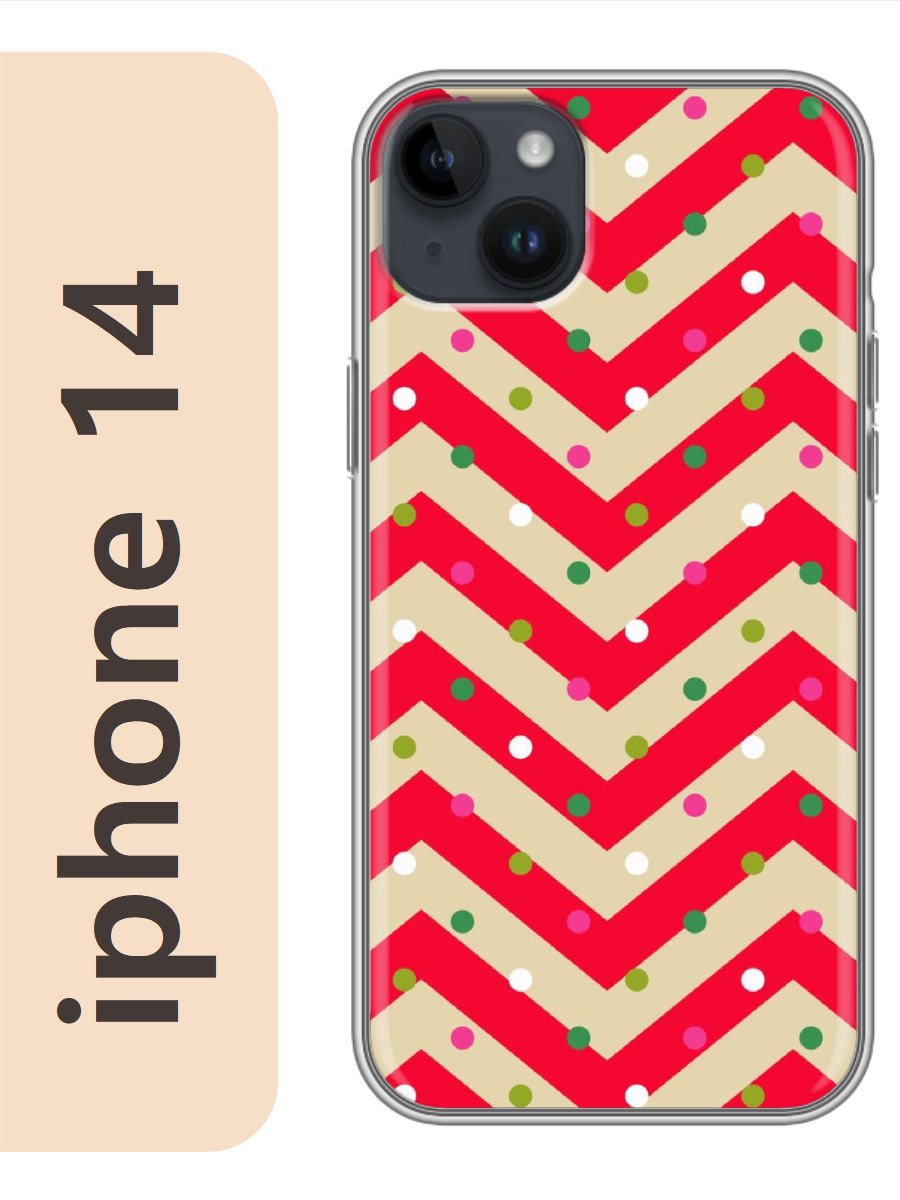 

Чехол на Apple Iphone 14 красные зигзаги 343, Iph14newy