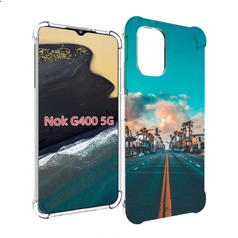 

Чехол MyPads дорога-в-лос-анджелес для Nokia G400 5G, Прозрачный, Tocco