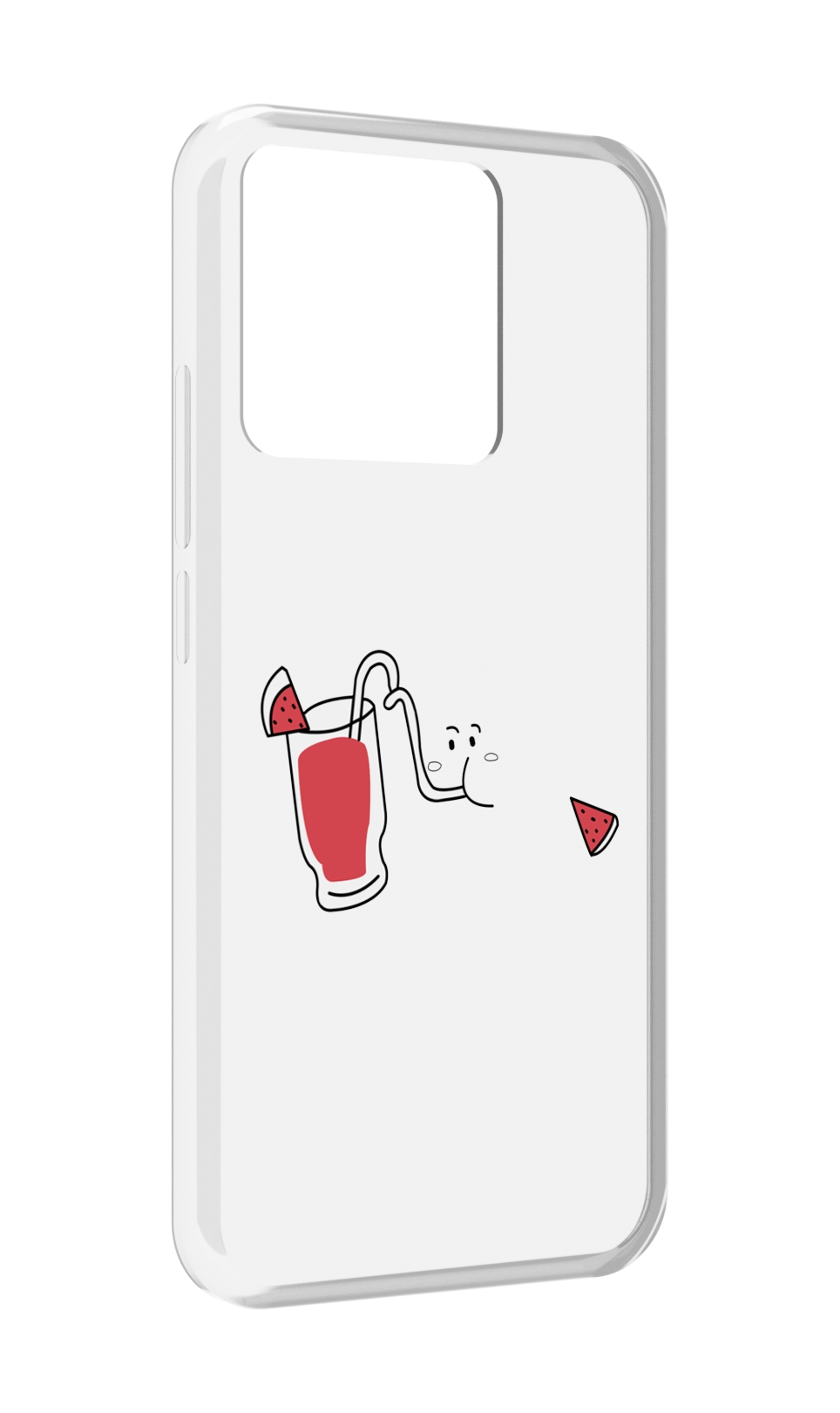 

Чехол MyPads Tocco для Xiaomi Redmi 10A арбузный-напиток, Прозрачный, Tocco