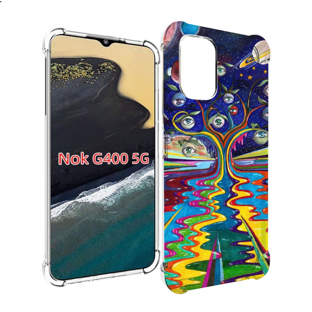 

Чехол MyPads дерево с глазами акварель для Nokia G400 5G, Прозрачный, Tocco