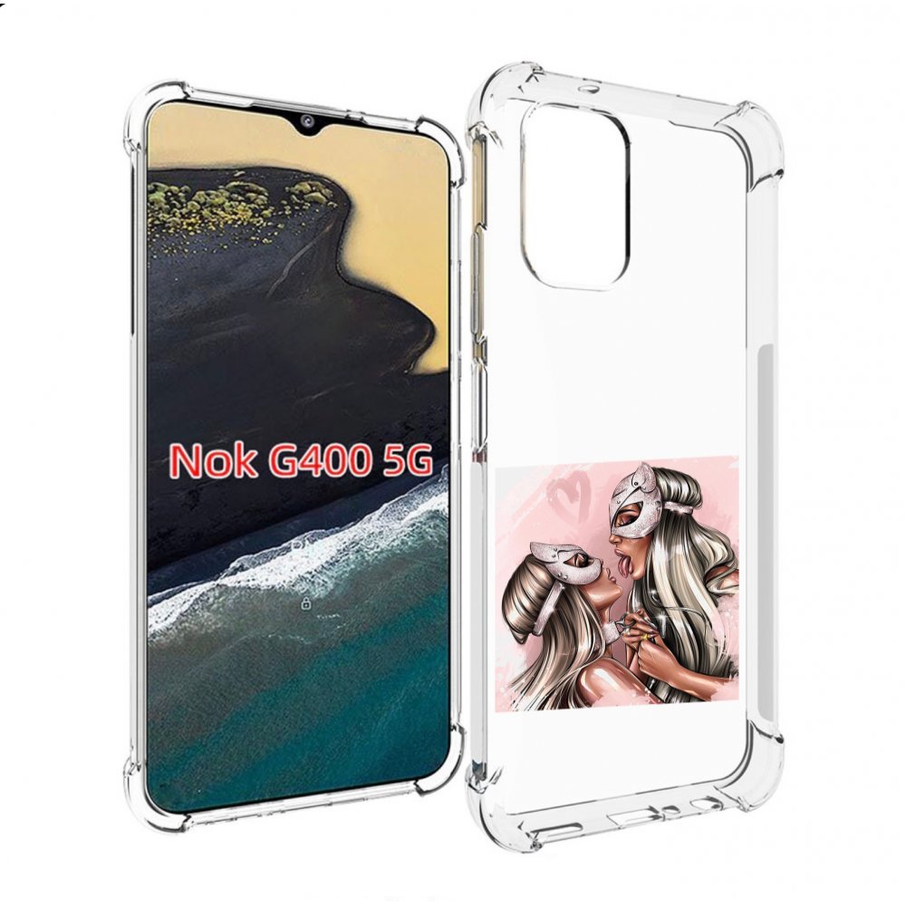 

Чехол MyPads девушки-поцелуй женский для Nokia G400 5G, Прозрачный, Tocco