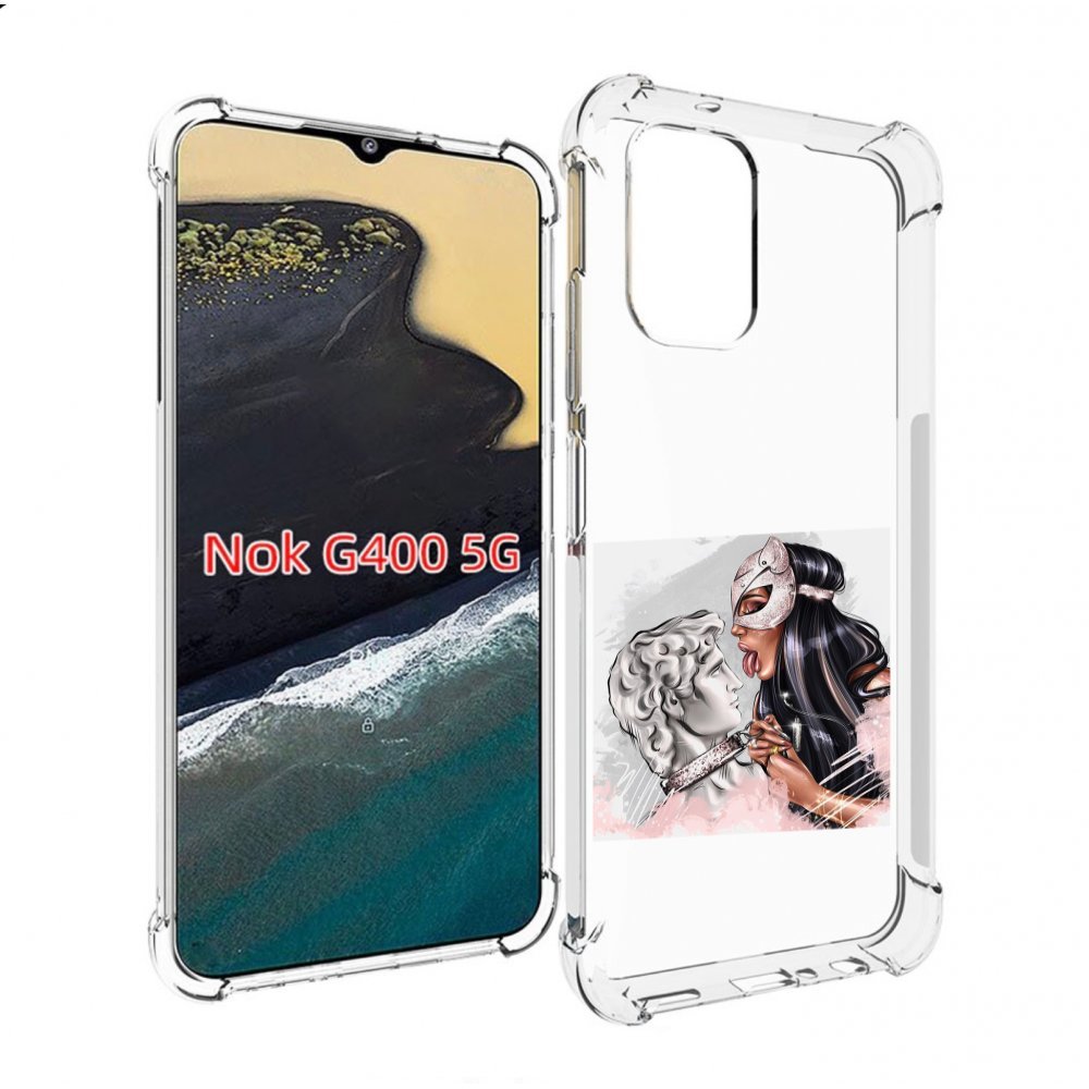 

Чехол MyPads девушка-флирт женский для Nokia G400 5G, Прозрачный, Tocco
