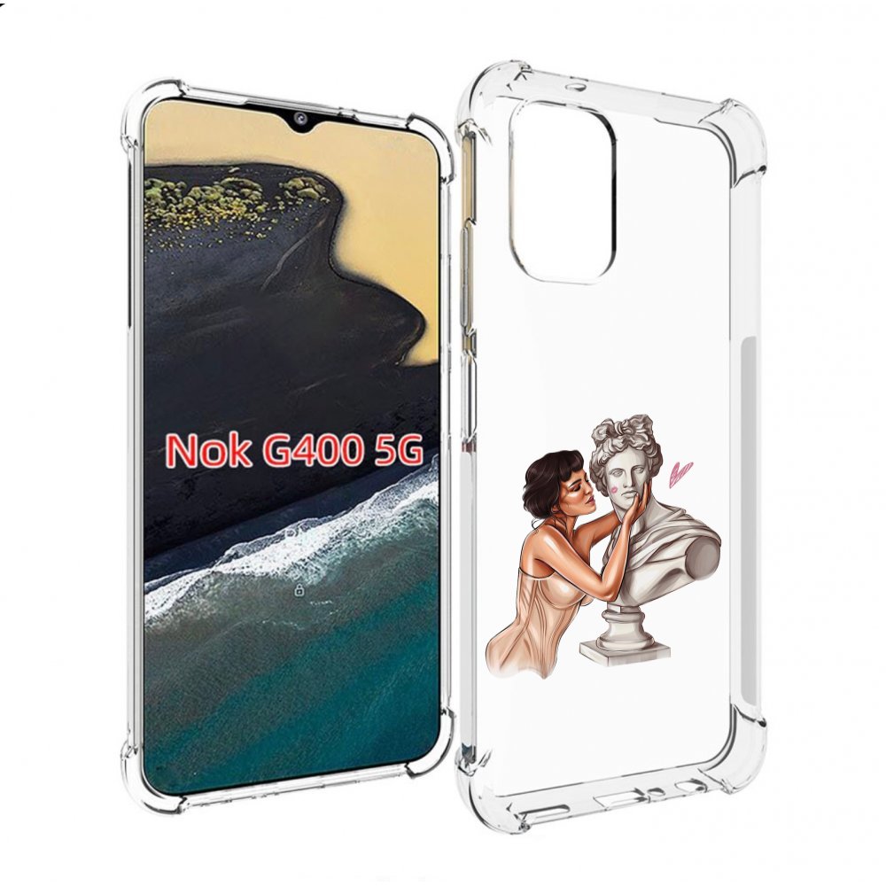 

Чехол MyPads девушка-со-статуей женский для Nokia G400 5G, Прозрачный, Tocco