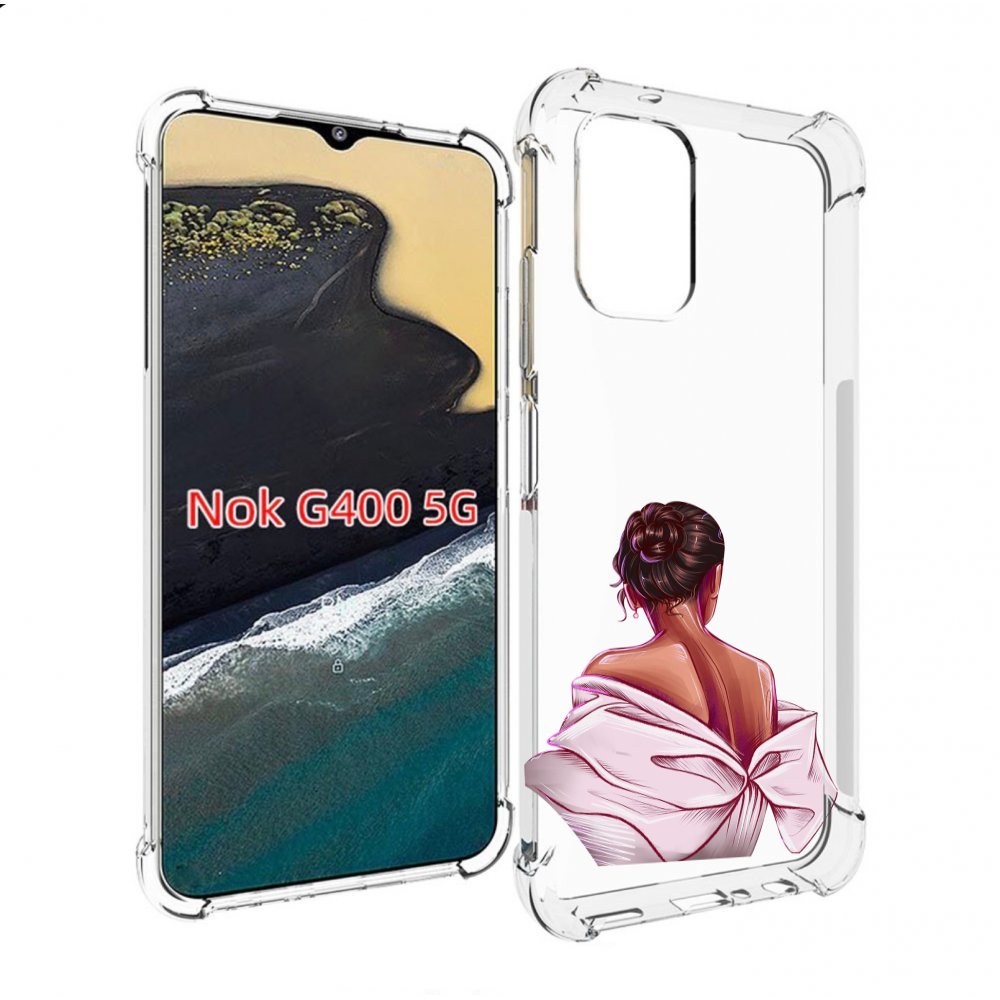 

Чехол MyPads девушка-со-спины женский для Nokia G400 5G, Прозрачный, Tocco