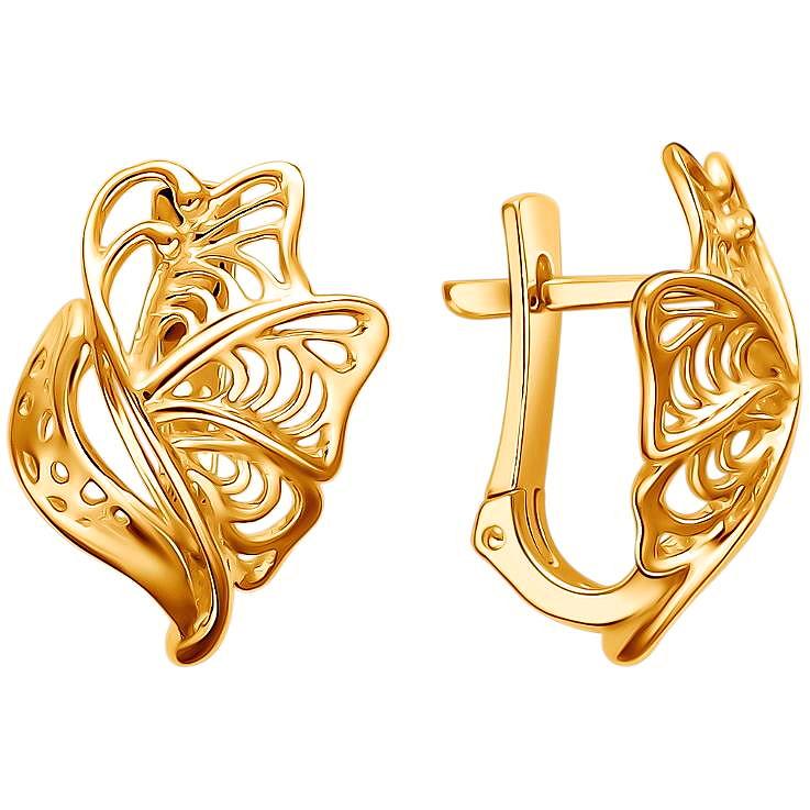 

Серьги женские из золота Эстет 01С0112314Р, без вставки, 01С0112314Р