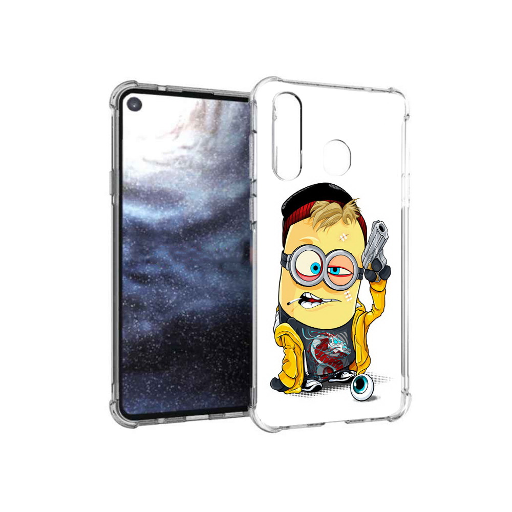 

Чехол MyPads Tocco для Samsung Galaxy A8s миньон бандит (PT124633.501.475), Прозрачный, Tocco