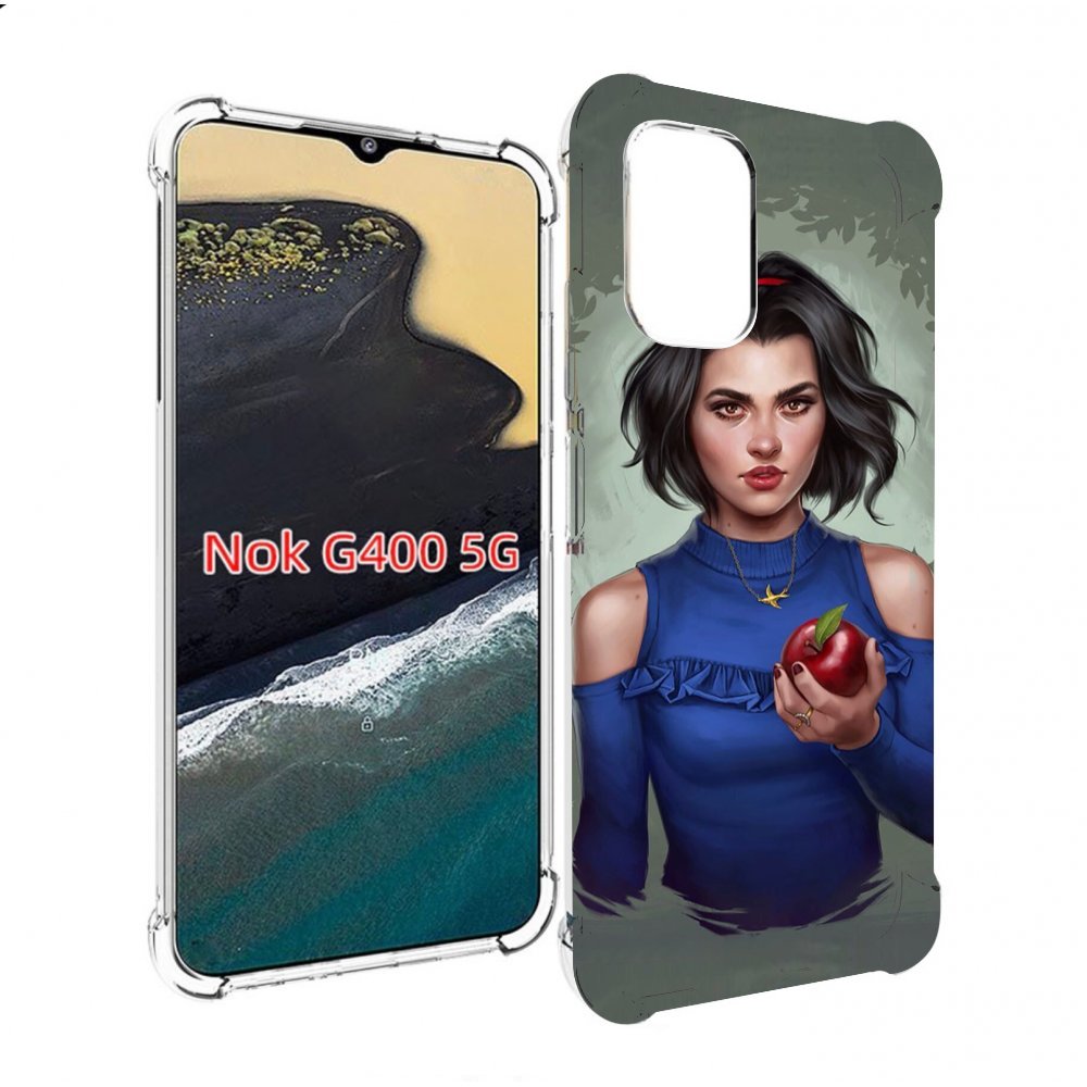 

Чехол MyPads девушка-с-яблоком женский для Nokia G400 5G, Прозрачный, Tocco