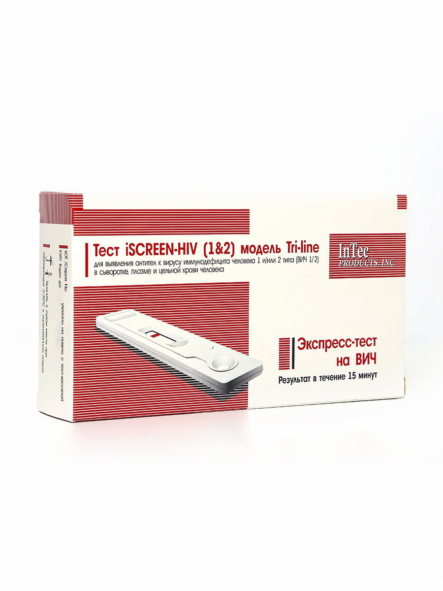 

Тест на ВИЧ iSCREEN-HIV (1 2) модель TRI-LINE, Белый, ЭКС104