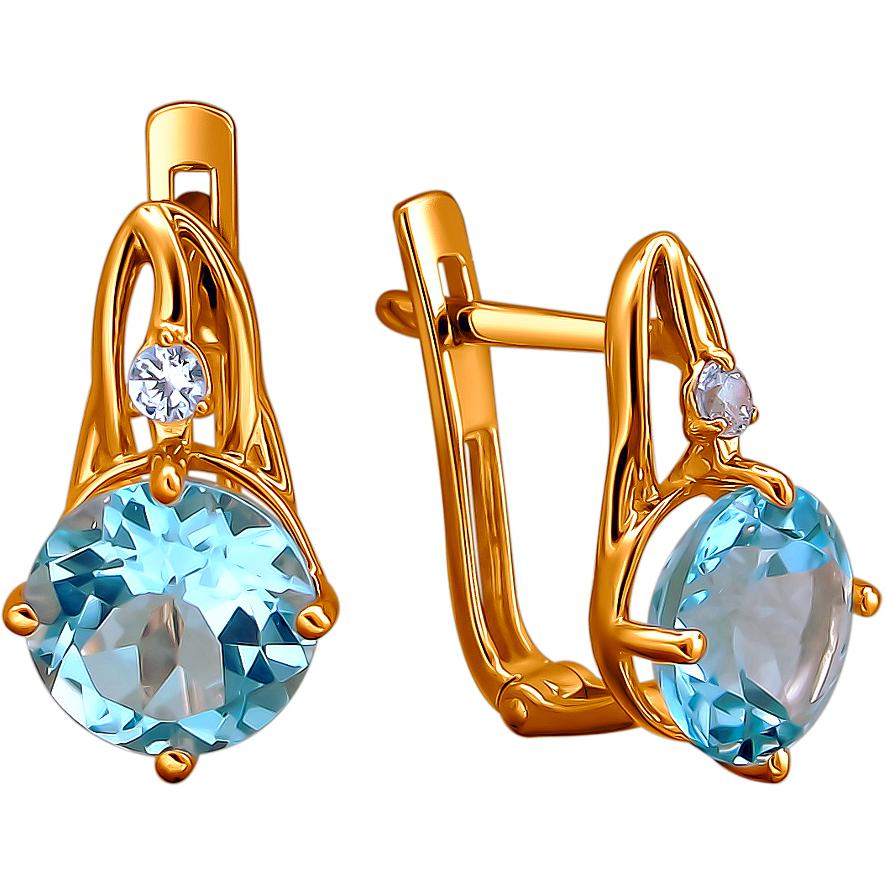 

Серьги женские из золота Эстет 01С3112178-1, фианит/топаз, 01С3112178-1