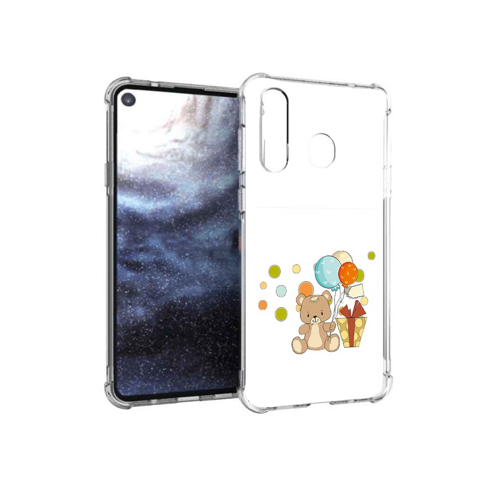 

Чехол MyPads Tocco для Samsung Galaxy A8s медвеженок с подарком (PT124633.501.470), Прозрачный, Tocco
