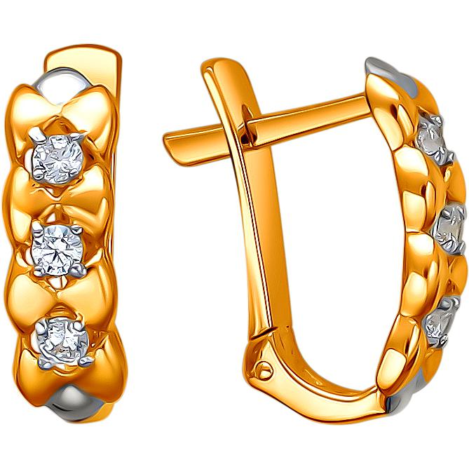 

Серьги женские из золота Эстет 01С1112329Р, фианит, 01С1112329Р