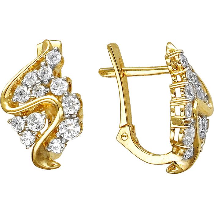 

Серьги женские из золота Эстет 01С1312204Р, фианит, 01С1312204Р
