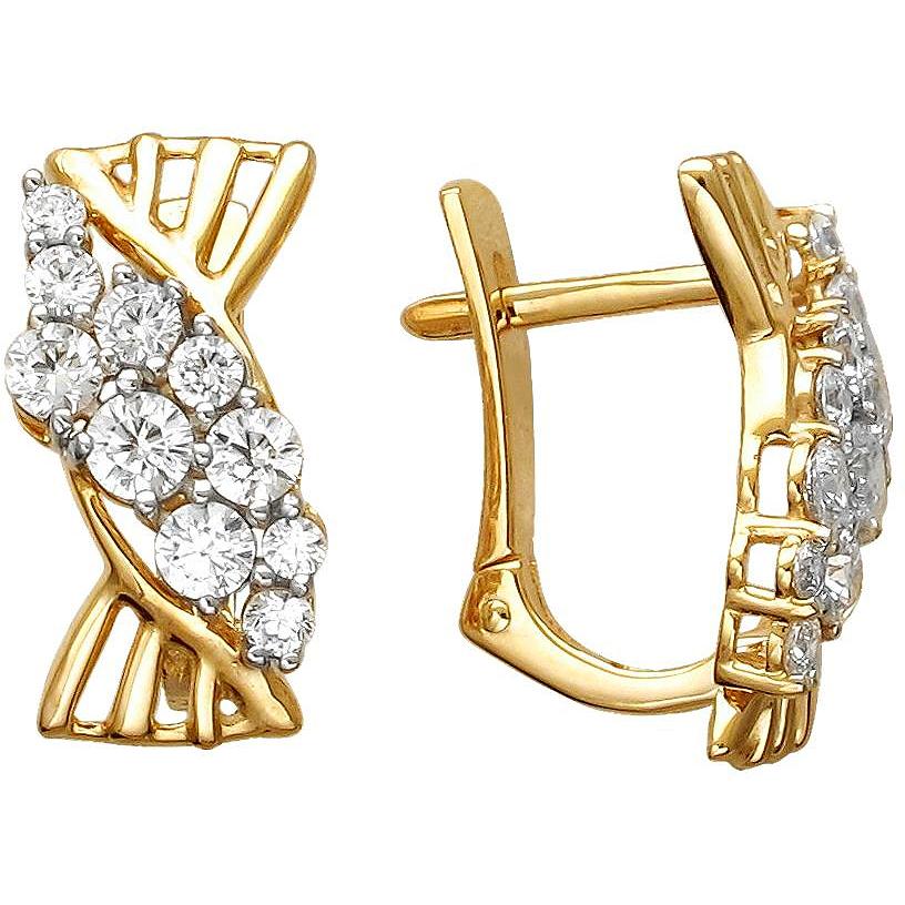 

Серьги женские из золота Эстет 01С1312203Р, фианит, 01С1312203Р