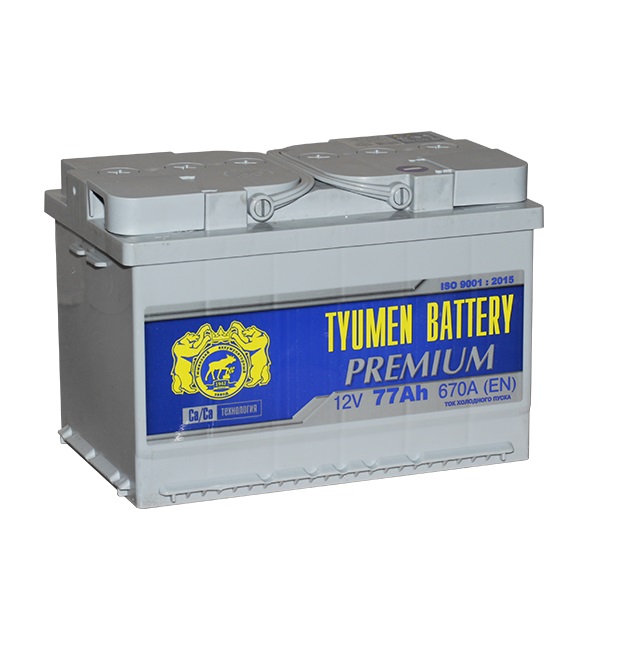 фото Аккумулятор легковой "tyumen battery" premium 77ач п/п l3