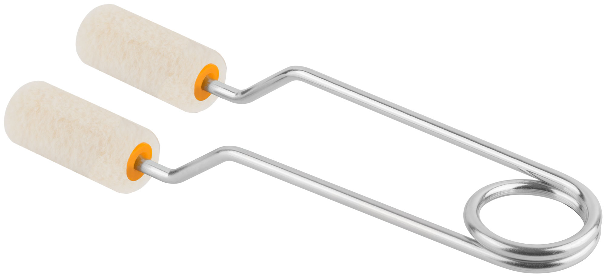 Ролик специальный для решеток, арматур, оград, ядро 15 мм,  100% велюр, ворс 5 мм, ручка д ручка для валика hardy 8 мм 18 см