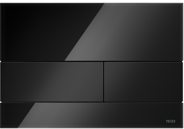 Панель смыва TECESquare, стекло черное, клавиши черные