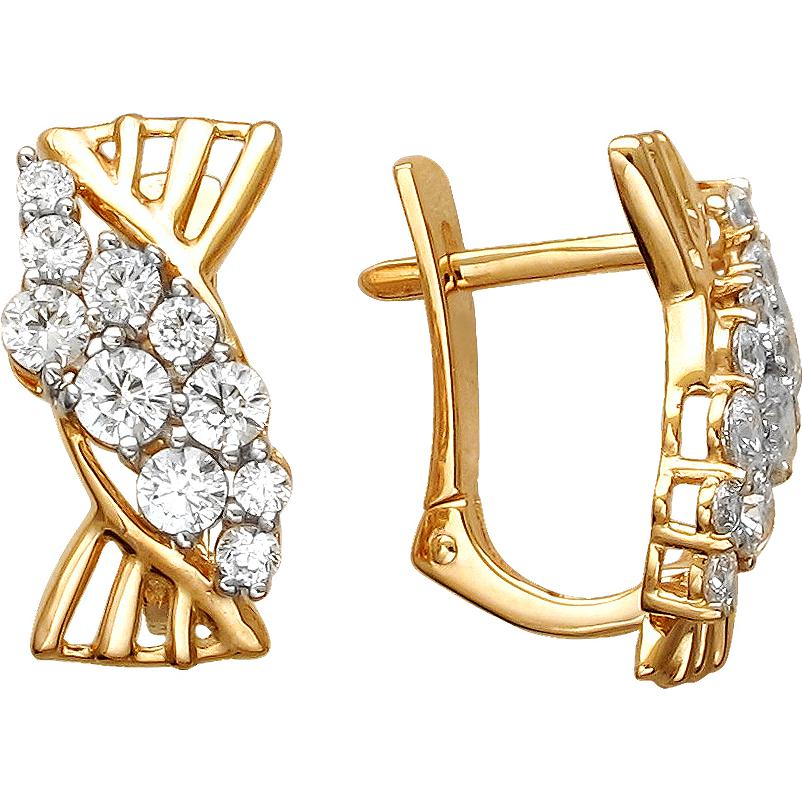

Серьги женские из золота Эстет 01С1112203Р, фианит, 01С1112203Р