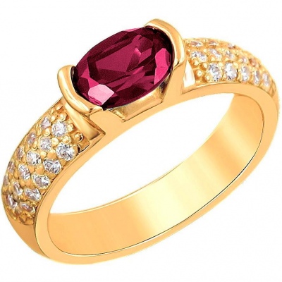 

Кольцо из серебра с фианитом/корундом р. 16 Эстет 01К252703А-3, 01К252703А-3