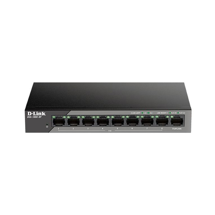

Коммутатор D-Link DSS-100E-9P/A1A Black, DSS-100E-9P/A1A