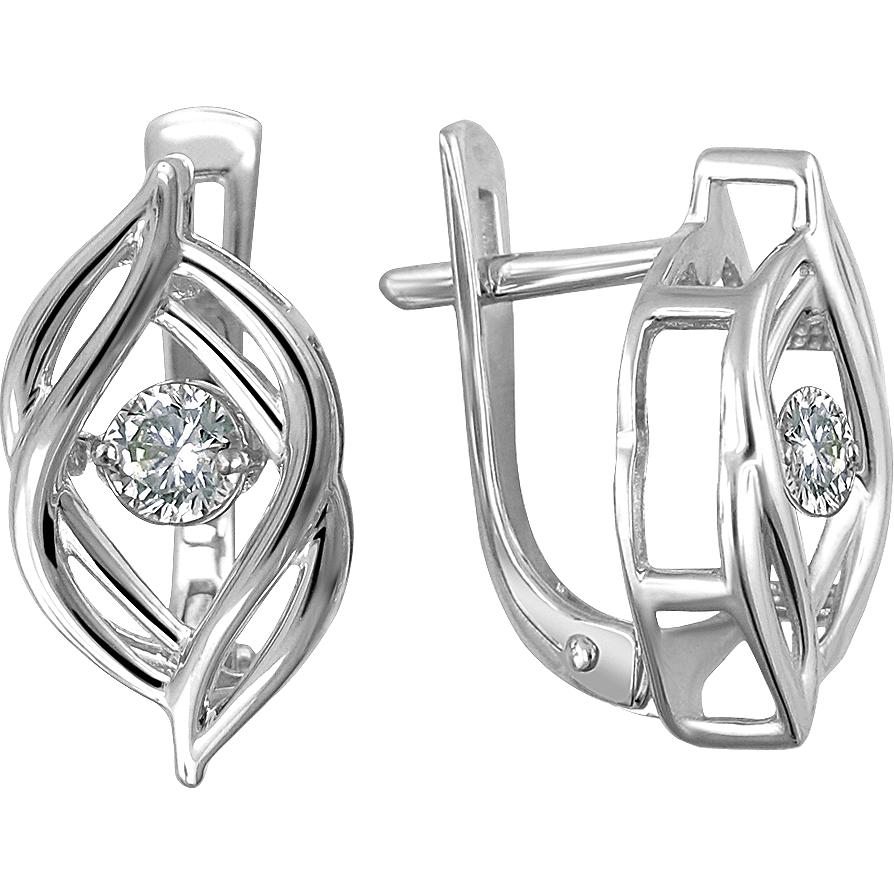 

Серьги женские из золота Эстет 01С1211851, фианит, 01С1211851