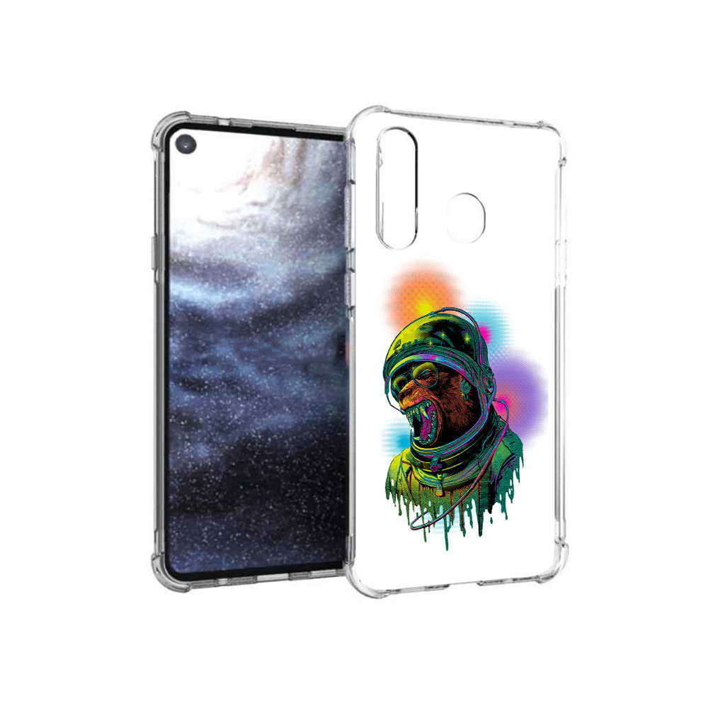 

Чехол MyPads Tocco для Samsung Galaxy A8s медведь космонавт (PT124633.501.466), Прозрачный, Tocco
