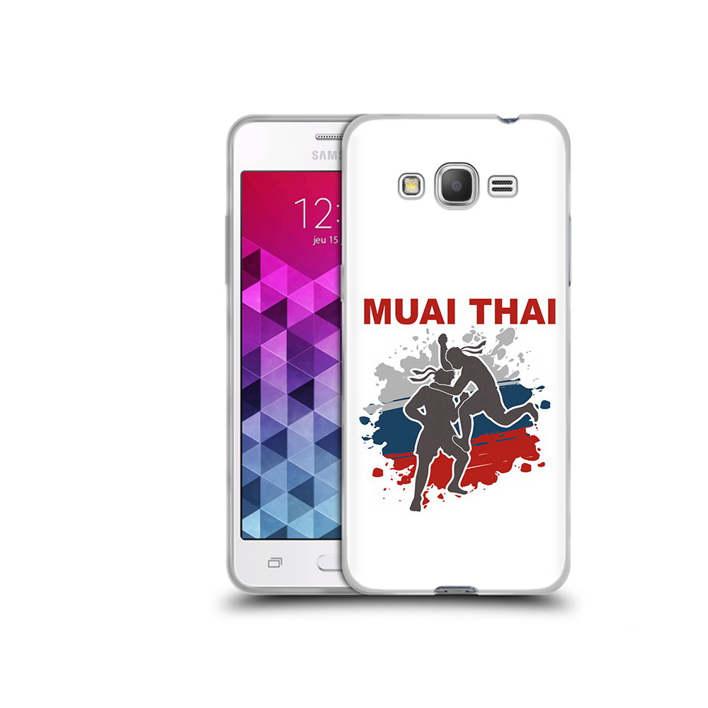 

Чехол MyPads Tocco для Samsung Galaxy Grand Prime Муайтай, Прозрачный, Tocco