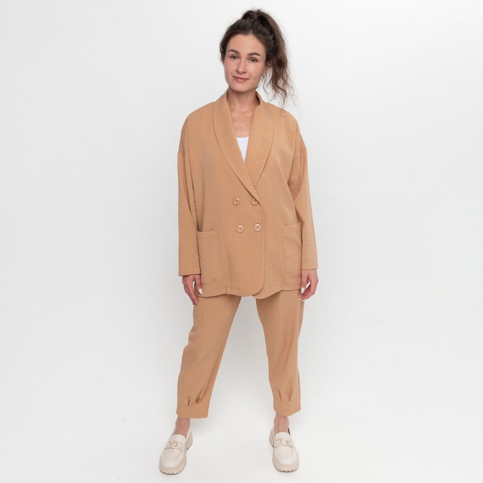 

Костюм женский NoBrand 000678742 бежевый 42 RU, 000678742