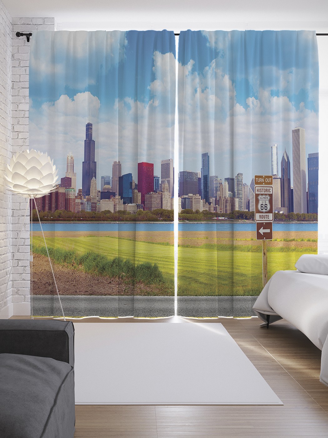 

Шторы JoyArty с фотопечатью "Поворот на 66-ю дорогу возле Чикаго" из сатена, 290х265 см, Поворот на 66-ю дорогу возле Чикаго