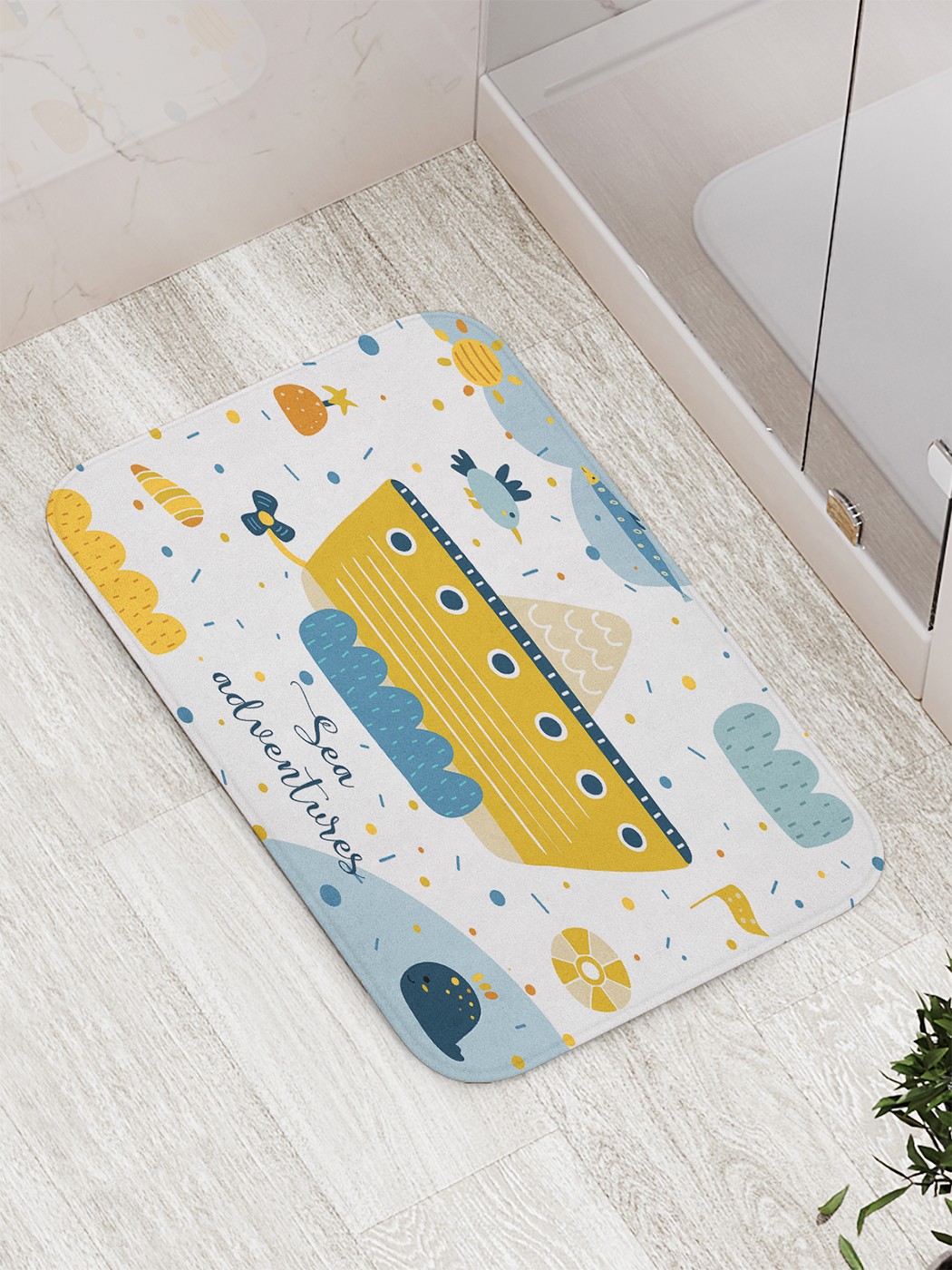 

bath_65809 Коврик противоскользящий для ванной, сауны, бассейна, 77х52 см