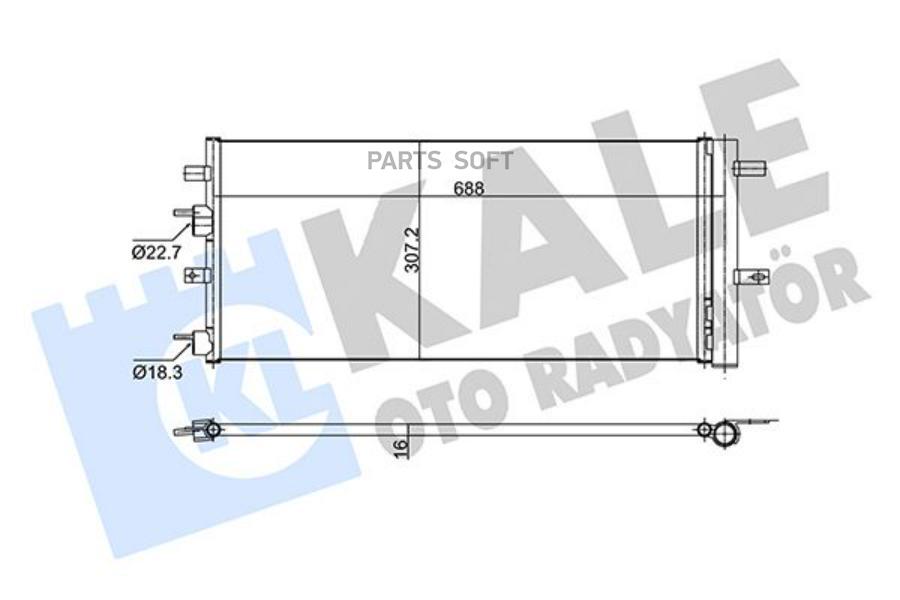 

Радиатор Кондиционера Для А/М Ford Mondeo 2.0T/2.5I (14-) KALE арт. 353160