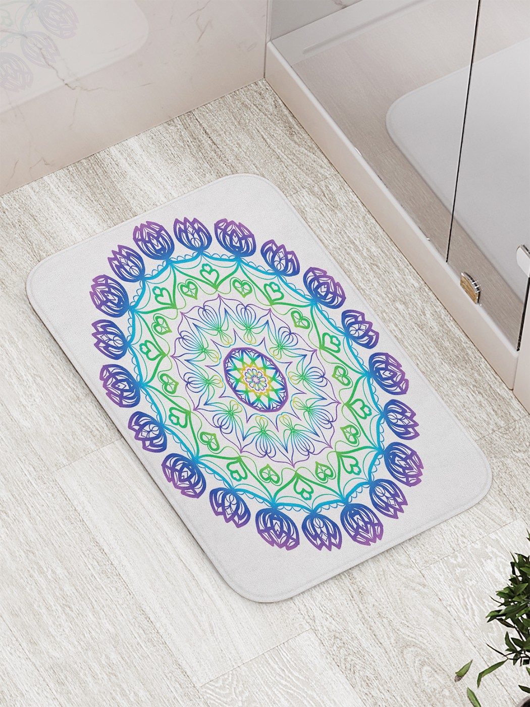 

bath_65792 Коврик противоскользящий для ванной, сауны, бассейна, 77х52 см