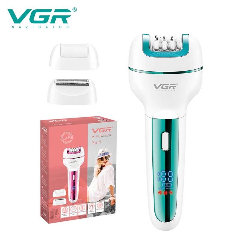 Эпилятор VGR V-732 зеленый средство для удаления волос для лица красота весна нанизывание эпилятор