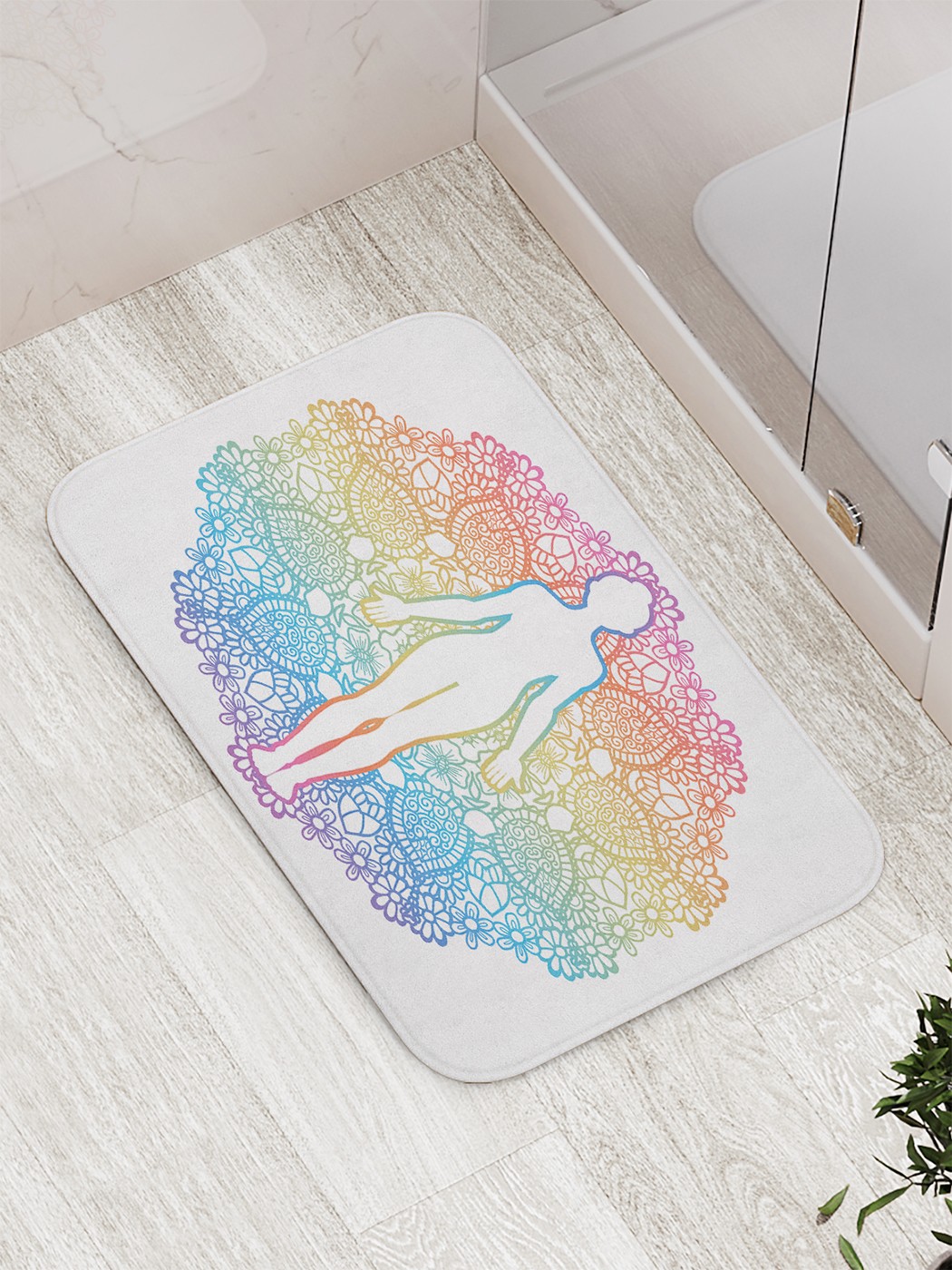 

bath_65790 Коврик противоскользящий для ванной, сауны, бассейна, 77х52 см