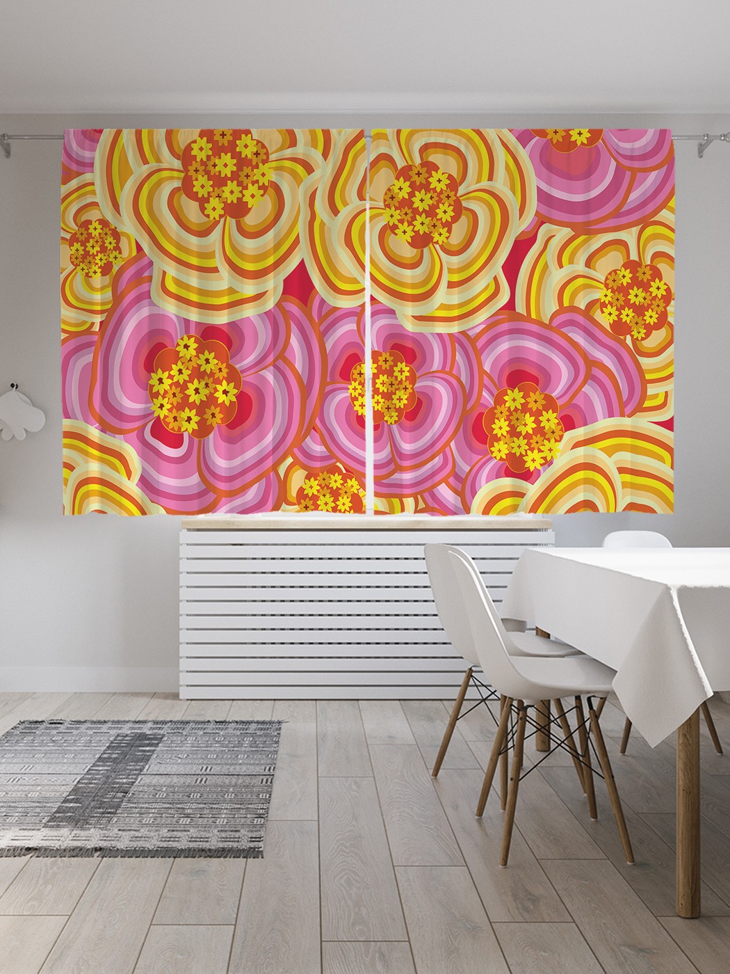 

Классические шторы JoyArty "Фиалки", серия Oxford DeLux, 2 полотна 145x180 см, Фиалки