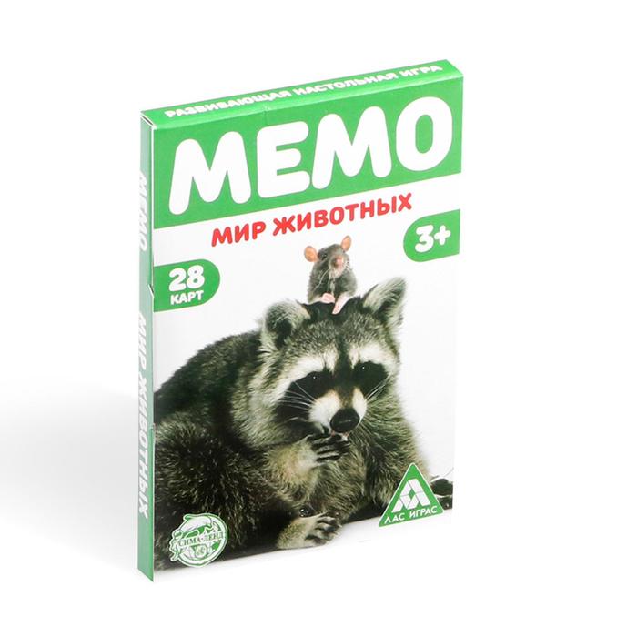 

Настольная игра Лас Играс Мемо. Мир животных 28 карточек 2920295