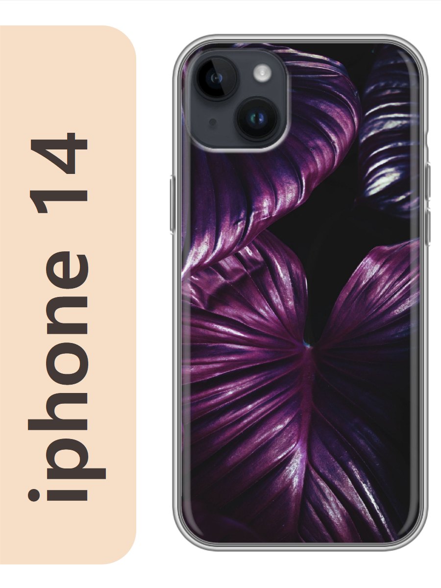 

Чехол на Apple Iphone 14 листья 261, Прозрачный, Iph14flws