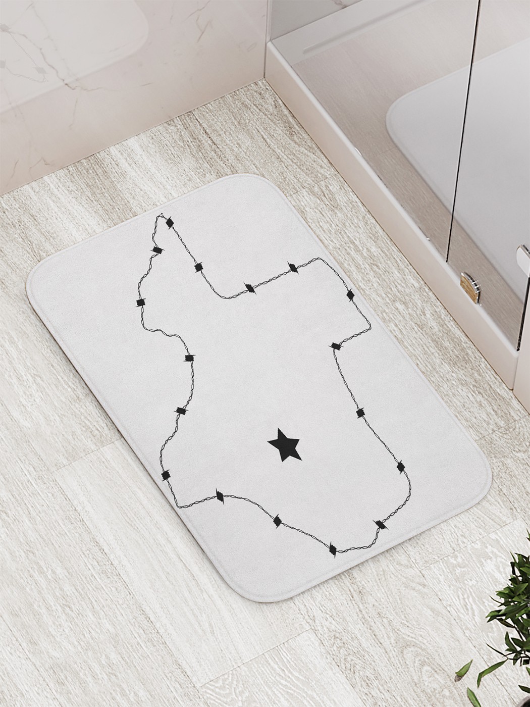 

bath_63078 Коврик противоскользящий для ванной, сауны, бассейна, 77х52 см
