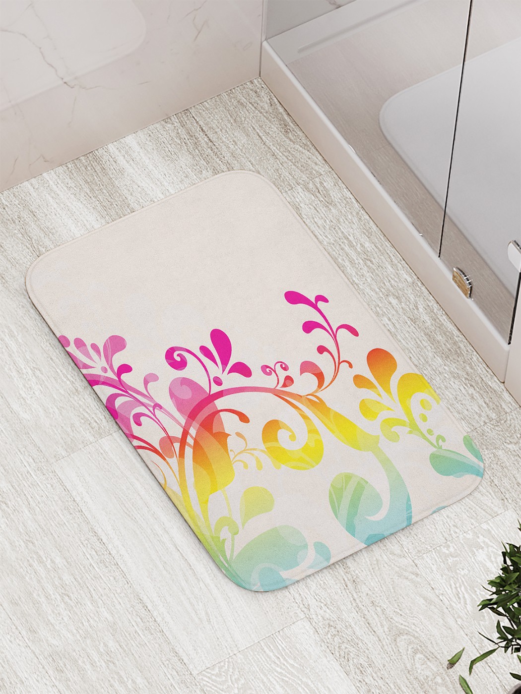 

bath_63044 Коврик противоскользящий для ванной, сауны, бассейна, 77х52 см