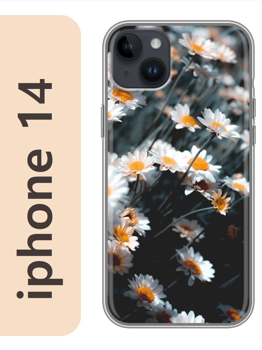 

Чехол на Apple Iphone 14 цветы 206, Прозрачный, Iph14flws